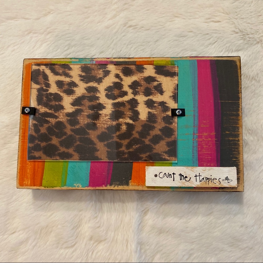 “COUNT THE HAPPIES” Wooden Picture Frame